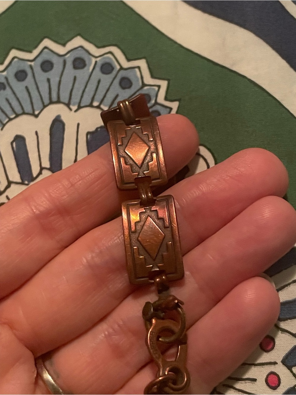 Source Unknown Vintage Copper Western style Link Bracelet - Picture 5 of 5